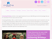 Tablet Screenshot of enchantingbirthdays.com